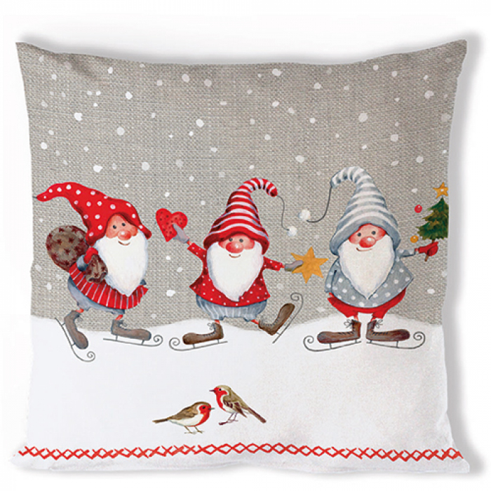 Housse de Coussin Nains Patineurs (Carr?)