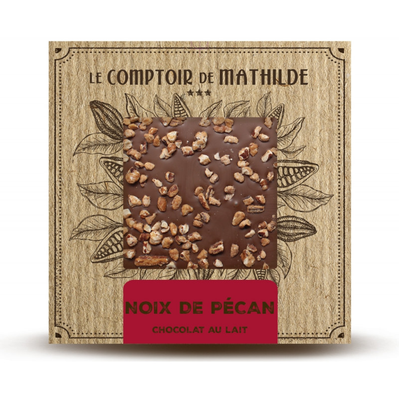 Tablette Chocolat Lait Noix De Pecan Caramelis?es 80G